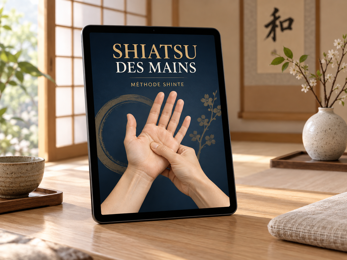 Formation SHINTE — Shiatsu des Mains présentée sur une tablette
